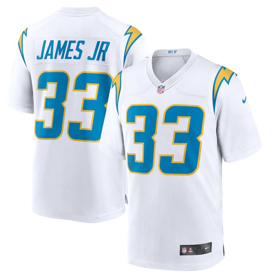 Men Los Angeles Chargers #33 Derwin James Nike White Game NFL Jersey